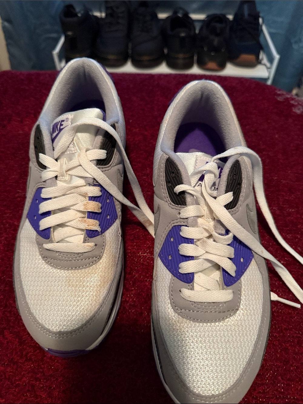 Nike Women’s White, Gray & Purple Low-Top Sneakers